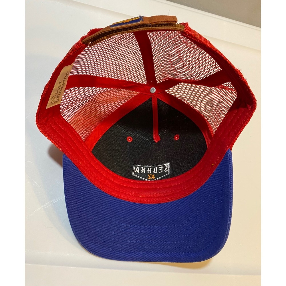 Hat Graphix 360‎ Sedona Arizona Trucker Hat Retro Mesh Snapback Yellow Blue Red - Picture 7 of 8